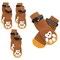 4 Pairs Slip Resistant Dog Socks, Warm Paw Protectors for Dogs, Grippy Doggie Booties for Slippery Hardwood, Linoleum, Tile, Laminate, Marble, and Polished and Waxed Floors (8 Pieces, Small)